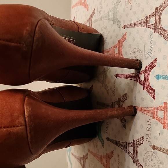 Brown open toe booties - Picture 4 of 11